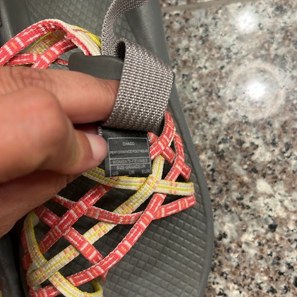 Chaco ZX3 Women's Pink Lemonade Triple Straps Sandals Size 8 - Picture 4 of 7